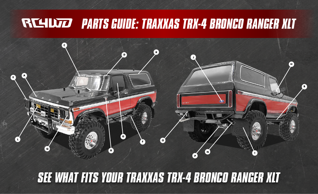 Front Rear Mud Flap Fender for 1/10 RC Traxxas TRX4 TRX-4 Ford Bronco Ranger XLT